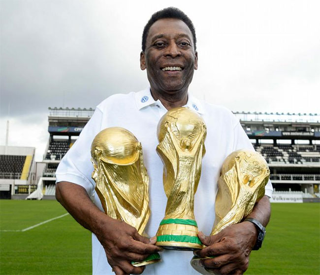 Pele is the only player in the history to win the World Cup 3 times. Brazil's national football team still holds the record for the most World Cup trophies. 