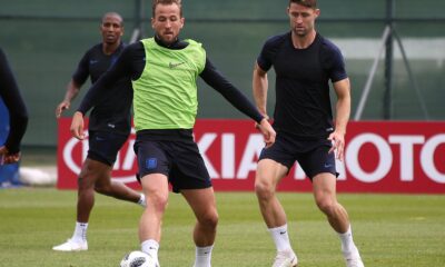 Harry Kane playing for England at a World Cup, used as the feature image for England’s 2026 squad guide.