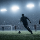 Cinematic football match action under stadium floodlights illustrating Manchester City beating stubborn Brentford in the title race.