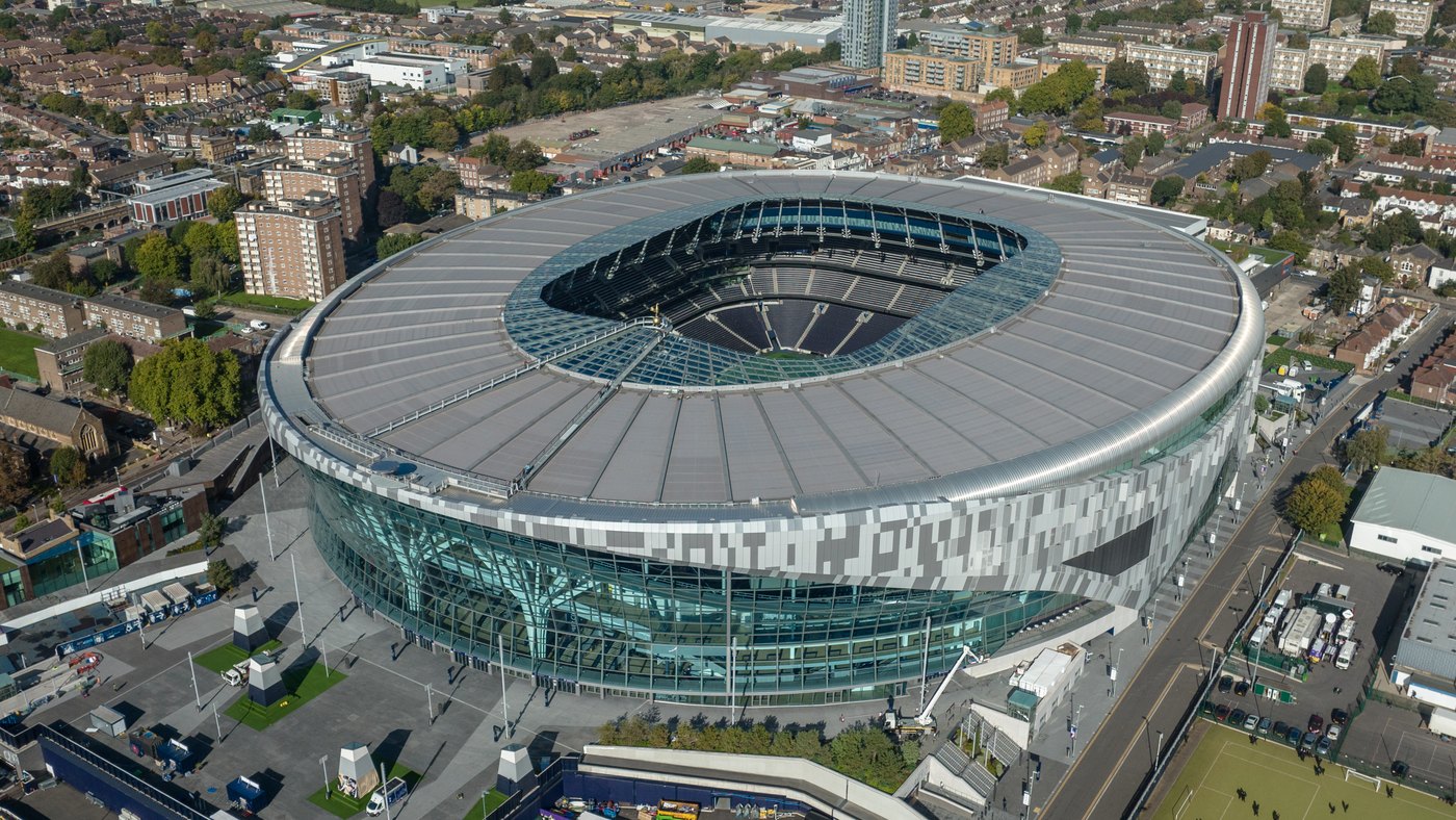 Tottenham Hotspur Stadium exterior, used as the feature image for a Premier League final-day survival analysis.